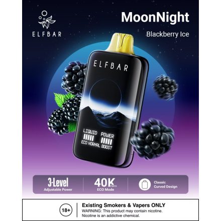 ELF BAR MoonNight 40000 - Blackberry Ice 5%