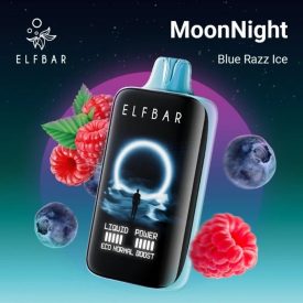 Elfbar MoonNight 40000 Blue Razz Ice 5% disposable vape with curved display