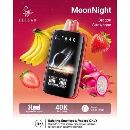 ELF BAR MoonNight 40000 - Dragon Strawnana 5%
