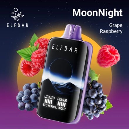 Elf Bar MoonNight disposable vape 5% - Grape Raspberry flavor