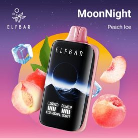  ELF BAR MoonNight 40000 disposable vape 5% - Peach Ice flavor