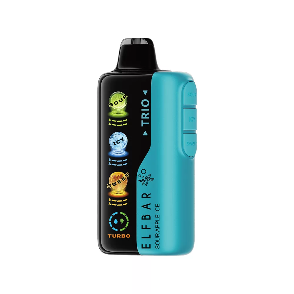 ELF BAR Trio 40000 – Sour Apple Ice 5% - ELF BAR VAPE