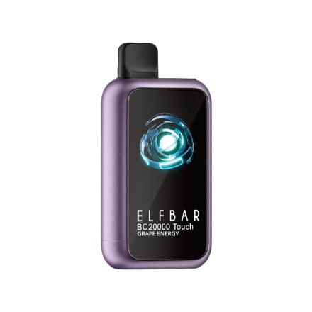 ELF BAR BC20000 TOUCH disposable vape with grape energy flavor and 20000 puffs