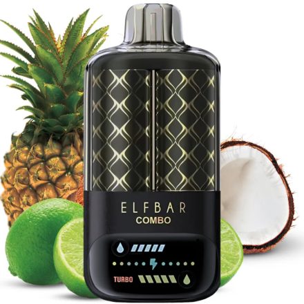 ELF BAR COMBO disposable vape with lime pineapple flavor and 25000 puffs