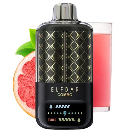 ELF BAR COMBO disposable vape with pink lemonade and grapefruit flavor and 25000 puffs