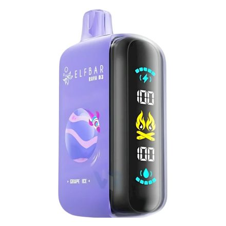 ELF BAR RAYA D3 disposable vape with grepe cherry flavor and 25000 hits