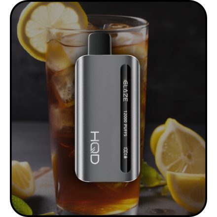 HQD GLAZE 12000 - Black Ice Tea Lemon 2% - RECHARGEABLE