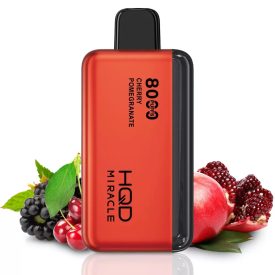   HQD MIRACLE 8000 5% - Blackberry Pomegranate Cherry - RECHARGEABLE