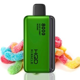 HQD MIRACLE 8000 5% - Sour Gummy Worms - RECHARGEABLE