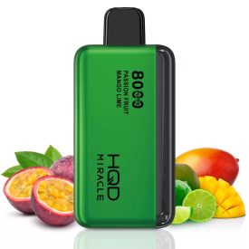   HQD MIRACLE 8000 5% - Passion Fruit Mango Lime - RECHARGEABLE