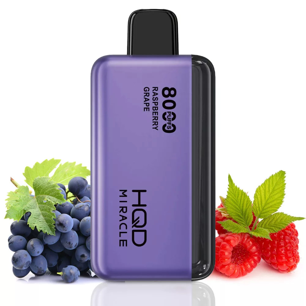 HQD MIRACLE 8000 5% - Raspberry Grape - RECHARGEABLE - ELF B