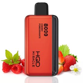HQD MIRACLE 8000 5% - Strawberry Raspberry  - RECHARGEABLE