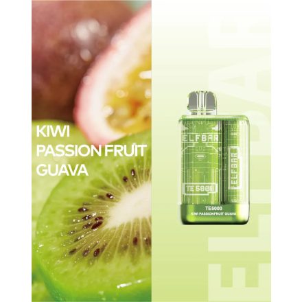 ELF BAR TE5000 - Kiwi Passionfruit Guava 5% - RECHARGEABLE