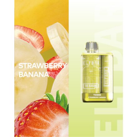 ELF BAR TE5000 - Strawberry Banana 5% - RECHARGEABLE