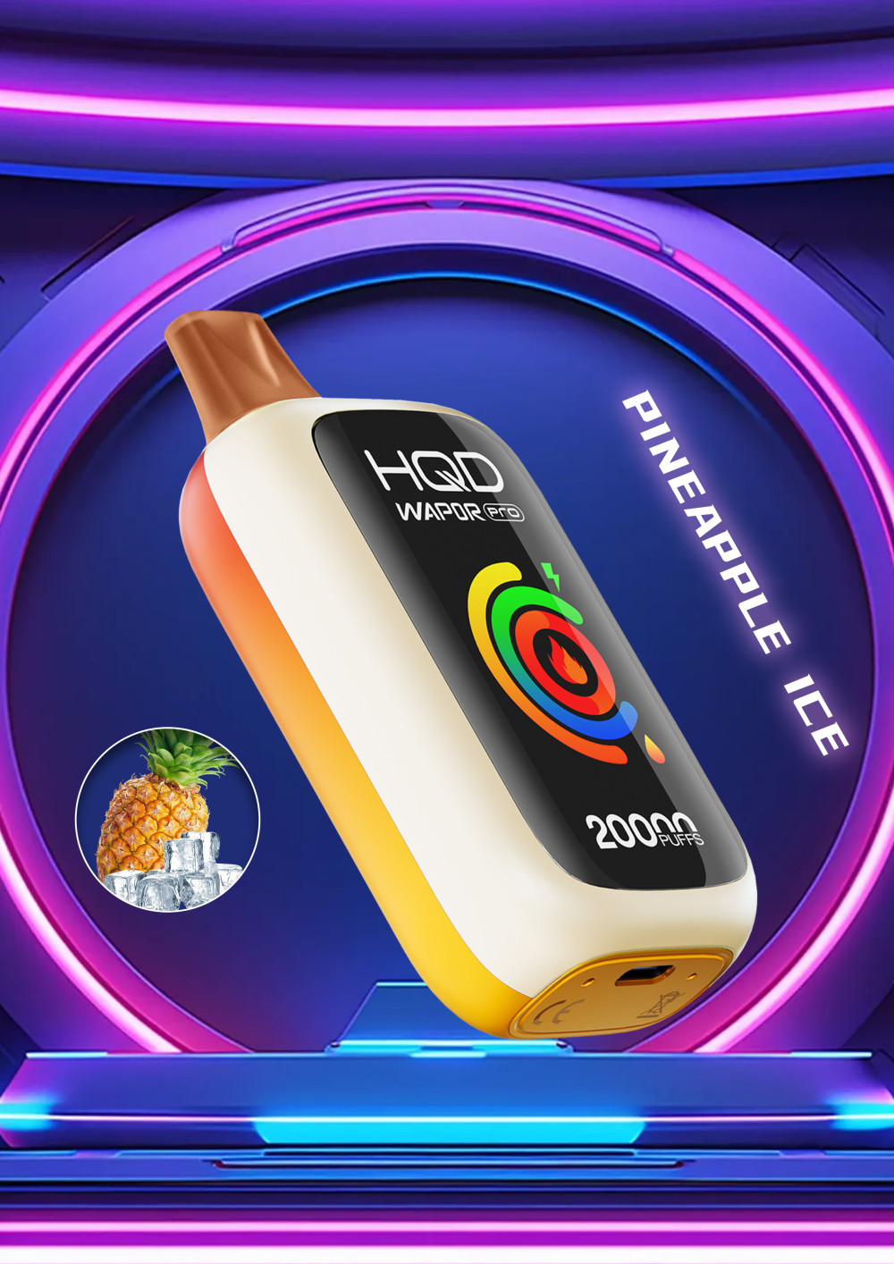 HQD WAPOR PRO 20000 - PINEAPPLE ICE 5% - RECHARGEABLE - ELF