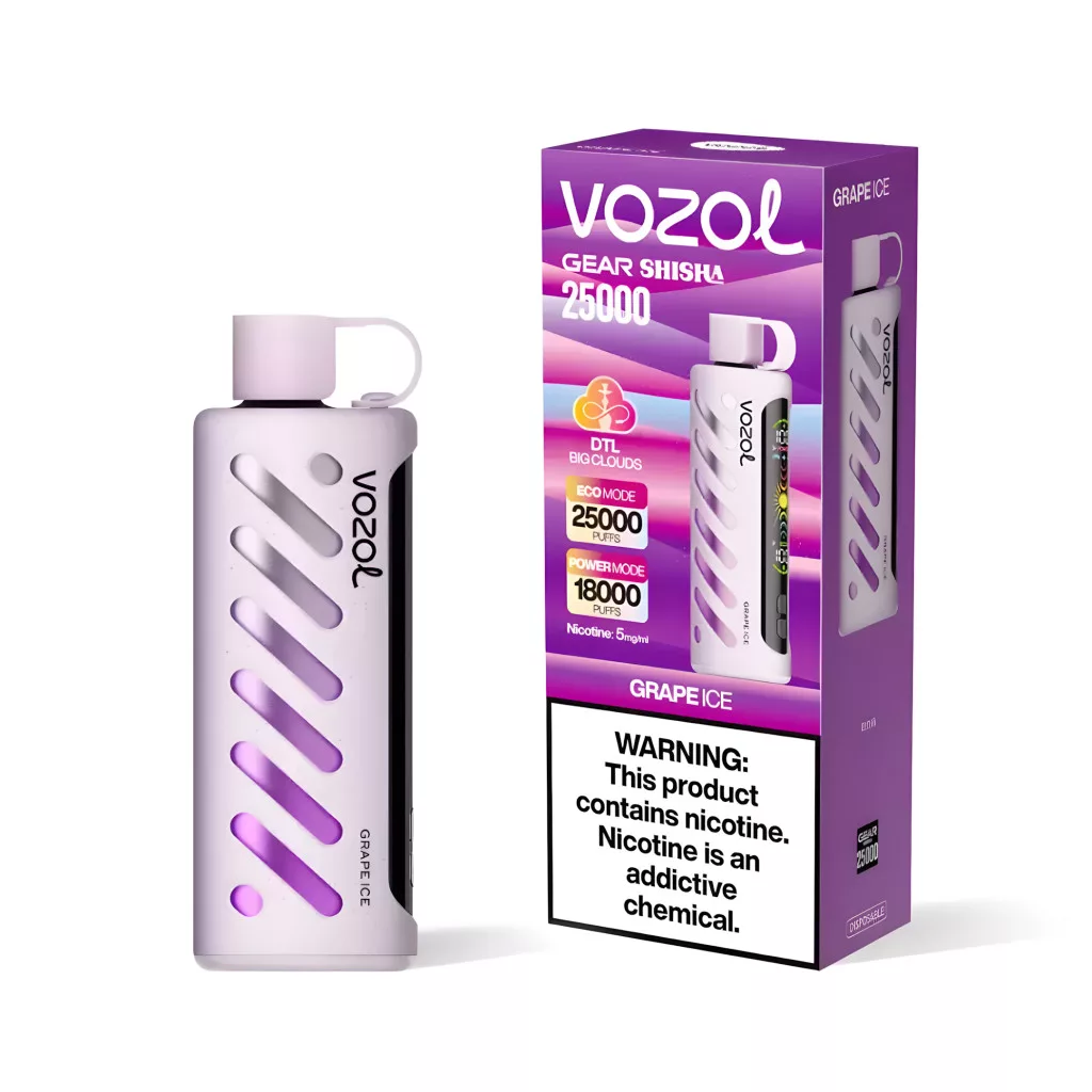 vozol 25k shisha gearshift VOZOL GEAR SISHA 25000 - GRAPE ICE 0.5% NICOTINE