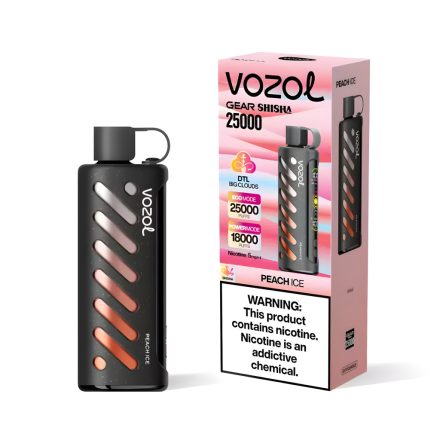 VOZOL GEAR SISHA 25000 - PEACH ICE 0.5% NICOTINE